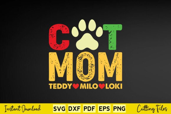 Cat Mom Shirt with Cat Names Graphics and Crafts Review