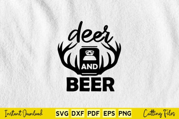 Deer and Beer Funny Hunting Graphics in Crafts
