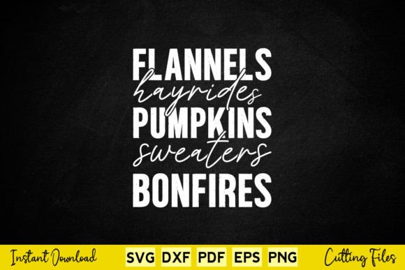 Flannels Hayrides Pumpkins Sweaters Bonf Graphics and Crafts Review