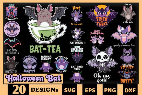 Halloween Bat SVG Bundle: Graphics and Crafts for Editorial Design
