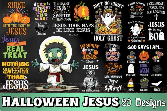 Halloween Jesus SVG Bundle: Graphics and Crafts for Editorial Design